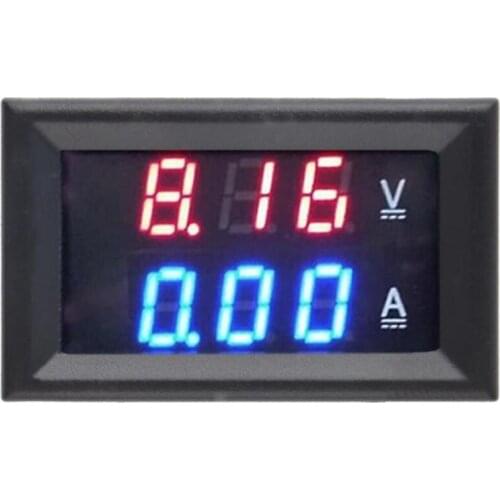 1PCS DC 0-100V 10A Voltmeter Ammeter Red+Blue /Red+Red LED Amp Dual Digital Volt Meter Gauge LED display