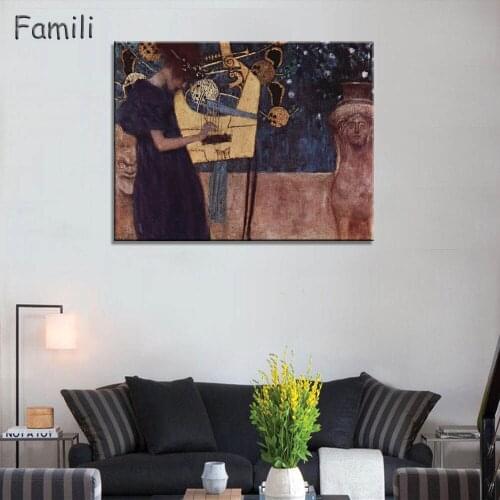 2017 Cuadros Printed Gustav Klimt Oil Painting On Canvas Wall Art Prints Picture for Living Room Home Decor Or Hotel -23