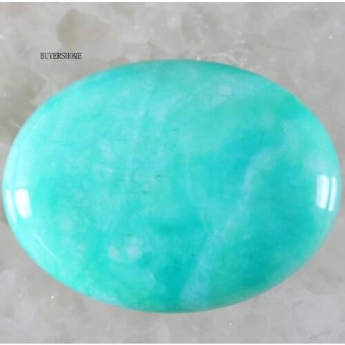 30x40MM Oval Natural Stone Beads Green Amazonite CAB Cabochon For Jewelry Making Findings 1Pcs K1720