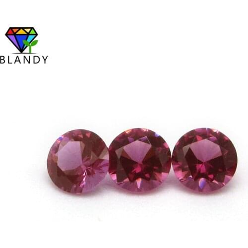 #5 Nano Red 1000pcs/lot 5A 0.8-3.0mm Round Cut Rose Red Nano Stone Synthetic Gems For DIY Jewelry