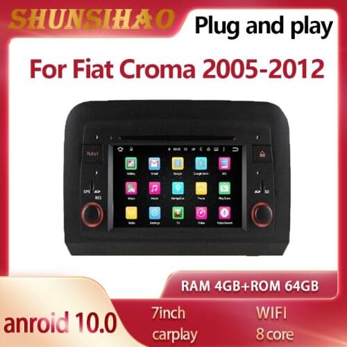Car radio multimedia GPS player for Fiat Croma 2005-2012 android all in one headunit navigation autoradio carplay 64GB