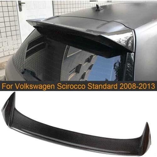 Carbon Fiber Car Rear Roof Window Boot Lip Wing Spoiler for Volkswagen VW Scirocco Standard Only 2008-2013 Non for R FRP Spoiler