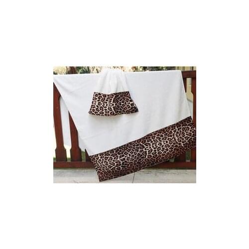 DowryWorld-Special Design Leopard Patterned Bath Towel Set of 2