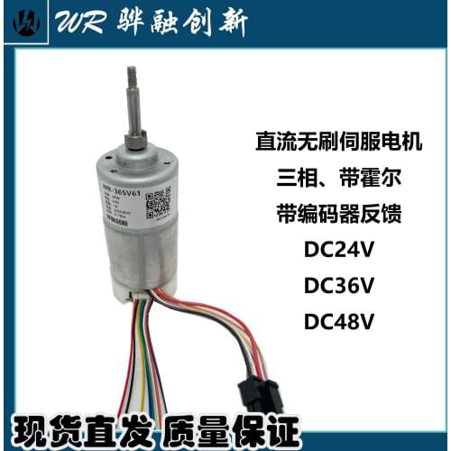 DC brushless servo motor DC24 V dc36 V dc48 V three phase with hall and encoder feedback