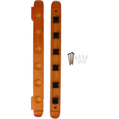 POOL/ SNOOKER CUE RACK HOLDS 6 CUES BILLIARD RODS SOLID WOODEN, Durable
