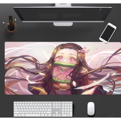 Ghost Slayer Animation Large Gaming Mouse Pad Anti-slip Mat Table Mat Computer Mouse Pad Carpet Office Decoration MousePads