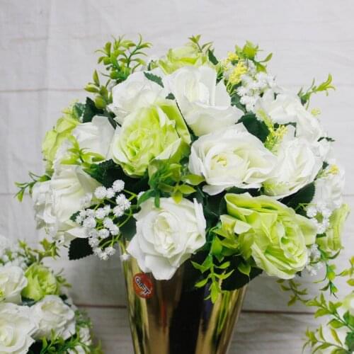 SPR 2018 green white table centerpiece flower ball artificial rose wedding flower wall backdrop arch flower party arrangement