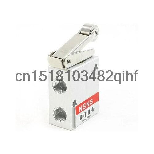 G1/4" 2 Position 3 Way Roller Lever Gas Air Pneumatic Mechanical Valve