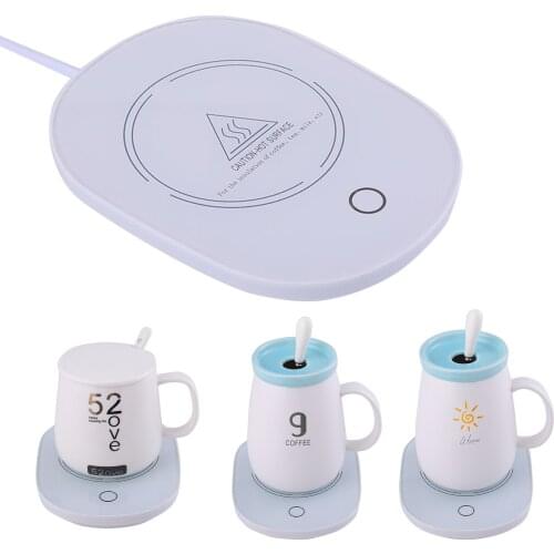 Coffee Mug Cup Warmer For Home Office Milk Tea Water Heating Pad Gravity Induction Cup Warmer Auto-off Best Gift Idea