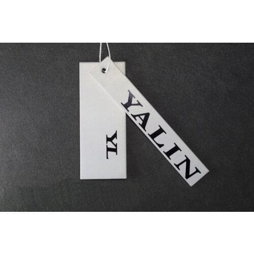Customized Hang Tag printing / logo Trademark manufacture / Clothing tag / printed tags drill hole DS15016