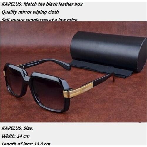 KAPELUS Brand sunglasses Ladies square sunglasses Brown optical glasses Matching box