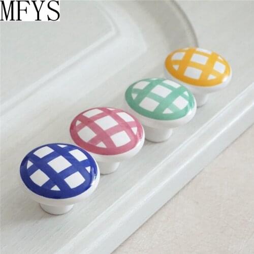 Ceramic Knobs Dresser Knob Drawer Pulls Handles Blue Red Green Yellow Kitchen Cabinet Pulls Handles Rustic Knobs Furniture