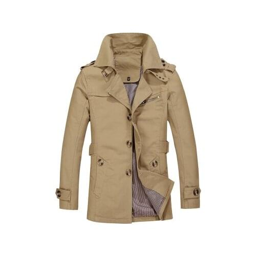 Men Jacket Coat Long Section Fashion Trench Coat Jaqueta Masculina Veste Homme Brand Casual Fit Overcoat Jacket Outerwear M-5XL