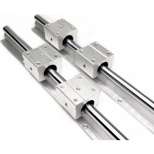 2pcs Linear Rail SBR20 Linear Guides L500mm 600mm 700mm 800mm 900mm +Linear Rails 4pcs SBR20UU Ball Bearing Block For CNC Route