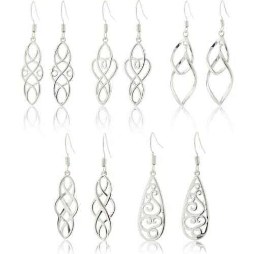 Fashion retro cutout woman earrings new punk personality spiral angle earrings for women 2021 fashion jewelry