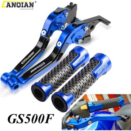 Motorcycle Accessories Adjustable Brake Clutch Levers Handle Bar Grips For SUZUKI GS500F GS 500 F 2004 2005 2006 2007 2008 2009