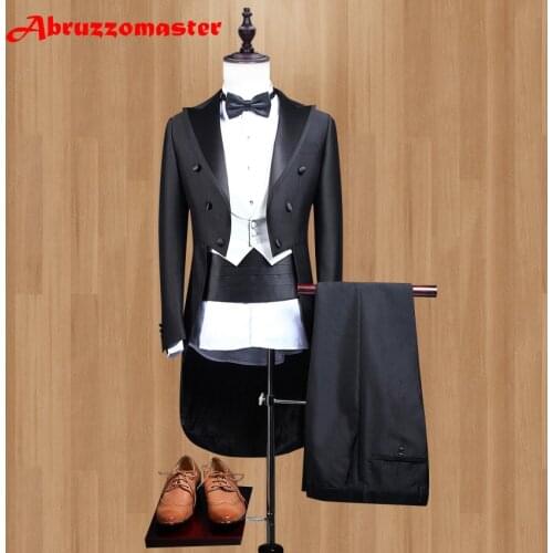 New Men Suit Tuxedo Wedding Suit For Man Spring Autumn Slim Fit Mens Suits Prom Groom Party Male Dress Suit (Jacket+Vest+Pant)