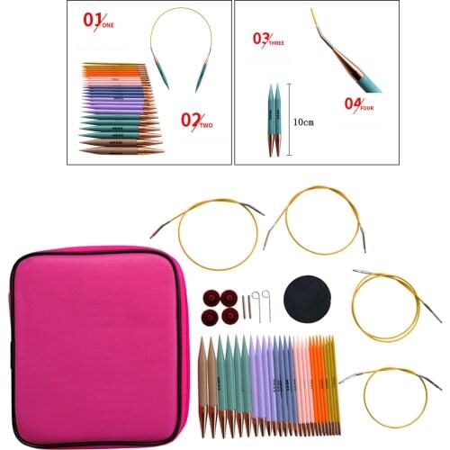 26x Knit Pro Metal Circular Interchangeable Knitting Needle Set Starter DIY