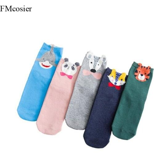 10 Pairs Winter Women Cotton Cute Funny Cartoon Socks Pack Warm Kawaii Meias Calcetines Pink Art Gifts for Womens Ladies