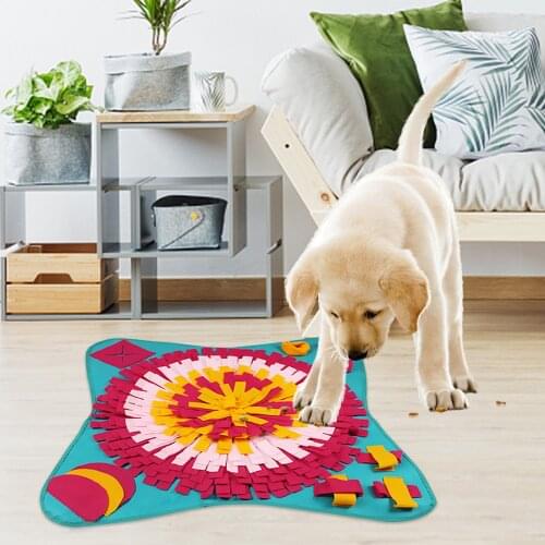 NEW Dog Sniffing Mat Dog Bed Snuffelmat Training Blanket Detachable Fleece Pads Relieve Stress Nosework Puzzle Toy Pet Nose Pad