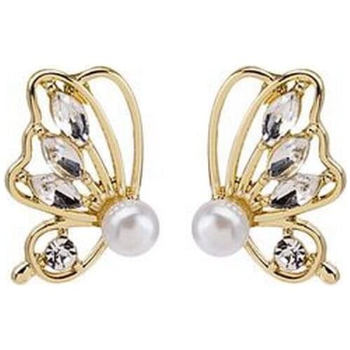 New Design Hot sale Fashion Jewelry Luxury Zircon Earrings Smart Butterfly Stud Earrings For Woman Gift