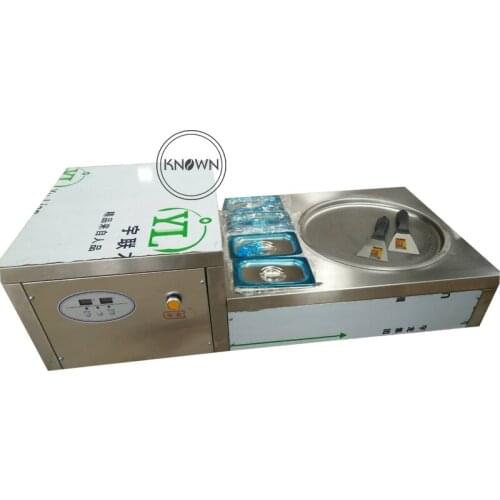 New design single round pan table desktop fried ice cream roll maker machine thailand pakistan fried ice cream mahcine price