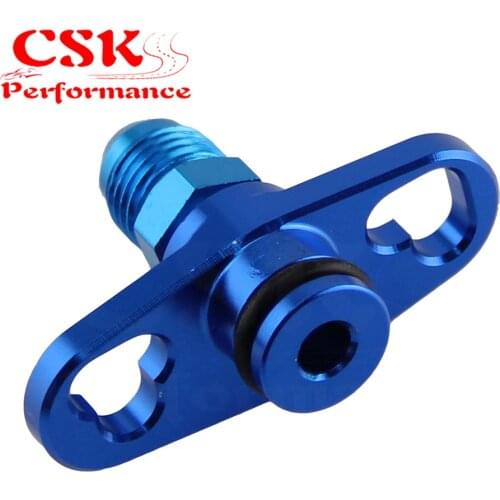 New Fuel Rail Adapter With AN6 Tail Fits For Mitsubishi Evo 1 2 3 ECLIPSE DSM Black/Blue