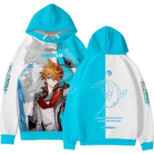 3D Hoodies game genshin impact 3d print hoodie sweatshirts pullover unisex harajuku tracksuit Plus Size Outwear women men