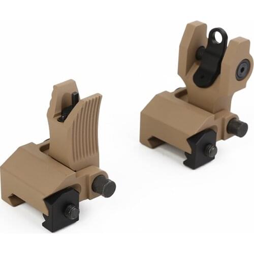 Troy Front&Rear Folding Battlesight M4 Style Set AR-15 M16 Backup Iron Sight for Picatinny / 20mm Rails