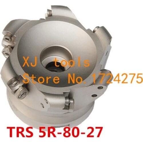 TRS 5R-80-27-6T, round nose surface CNC milling cutter,milling cutter tools,Face Milling Cutter Head carbide Insert RDMT10T3