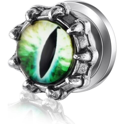 Steel Screw Fit Hollow EYES Ear Flesh Tunnel Gauges Piercing Earlet Plug Ear Stretchers Piercings Body Jewelry