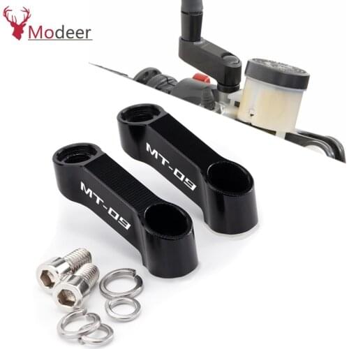 Pair For Yamaha MT07 MT09 MT10 CNC 8MM /10MM Mirror Riser Extenders Spacers Extension Adapter Adaptor Motorcycle MT 03 07 09 10