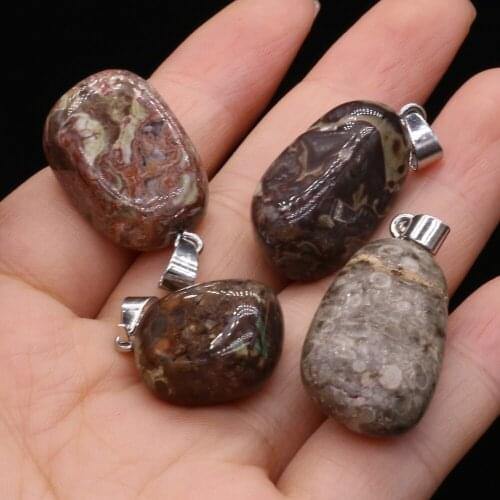 High Quality Natural Semi-precious Stone Medical stone Irregular Shape Pendant Making Necklace Earrings Accessories Jewelry Gift