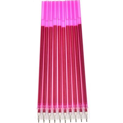 10Pcs Refill Pens High Temperature Disappearing Fabric Marker Pen For Patchwork Fabric PU Leather Mark Sewing Tool