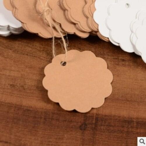 100 pieces of natural kraft paper, DIY blank can be graffiti jute gift label, clothing label, handmade, clothing label