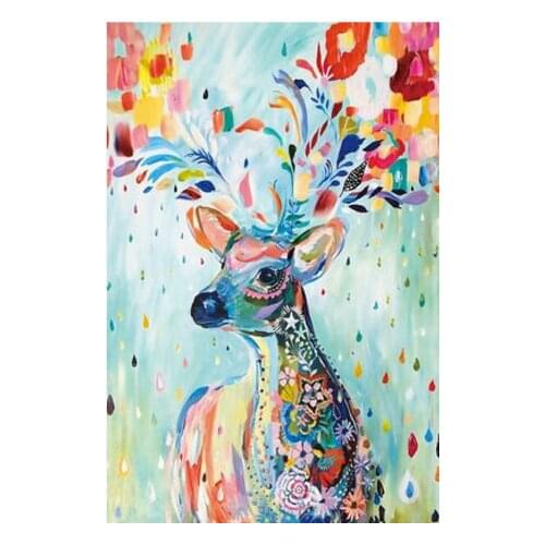 1000 pieces The wooden puzzles Color deer jigsaw puzzle white card adult childrens educational toys