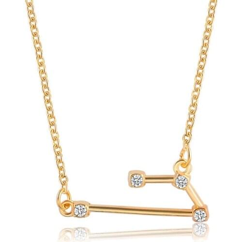 12 Constellation Zodiac Sign Necklace For Women Gold Silver Jewelry Leo Libra Aries Pendant Horoscope Astrology Necklace