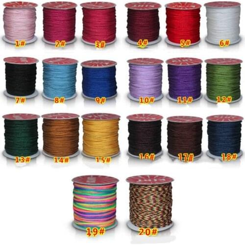 2018 1.5MM 45m/Spool Macrame Rope Satin Rattail Nylon Cords/String Kumihimo Chinese Knot Cord DIY Bracelet Jewelry Findings