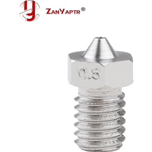 5Pcs 3D Printer Stainless Steel Nozzle J-Head Extruder For 0.25/0.4/0.5/0.6/0.8/1.0mm for 1.75/3.0mm Supplies For 3D V6 & V5