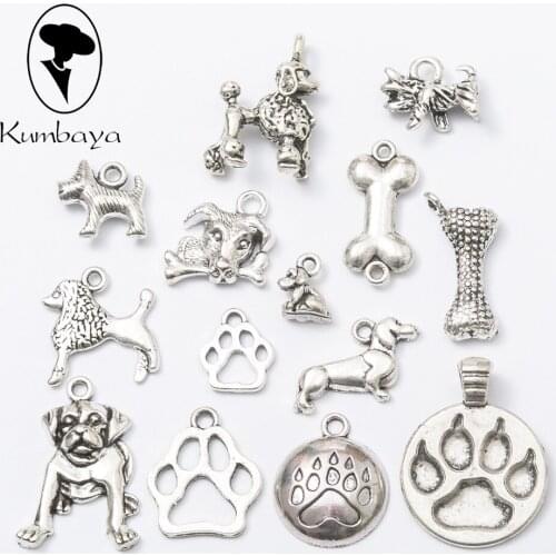 50 pcs/lot Anti-silver Dog Small Charms Random Sending Naked Bodies Hand Charms Alloy Doll Necklace DIY Accessories NS238-D