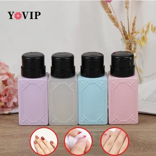60/180/220/210ml Top Quality Liquid UV Gel Polish Nail Art Polish Clean Bottle Empty Pump Dispenser Nail Polish Remover Bottle