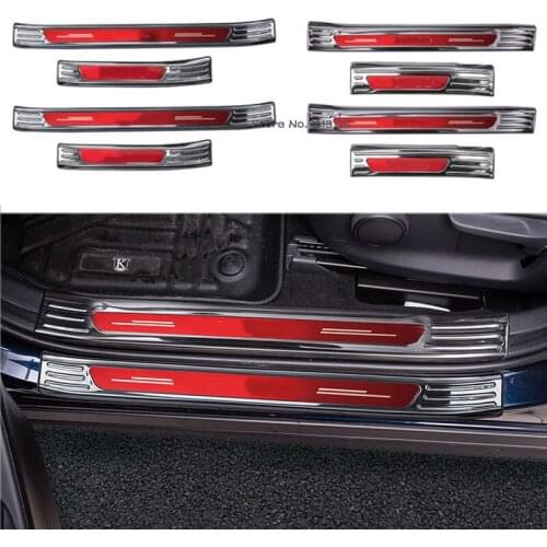 Car Stainless Steel Door Sill Scuff Plate Article Threshold Welcome Pedal For Mazda CX30 CX-30 2020 2021 Car Accessories