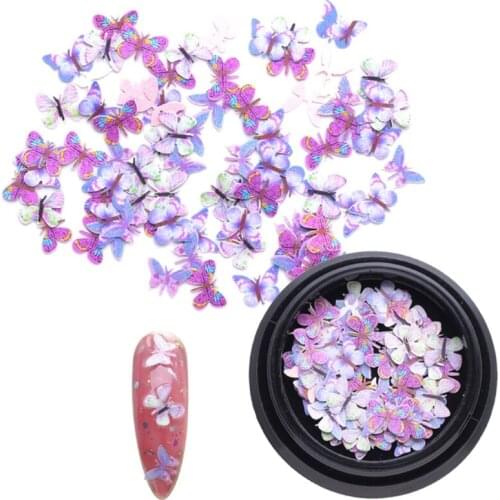 Butterfly Glitter Flakes 3D Sequins Colorful Sparkle Sequins for Nail Art Design DIY Crafts Face Body Decorations Au23 21