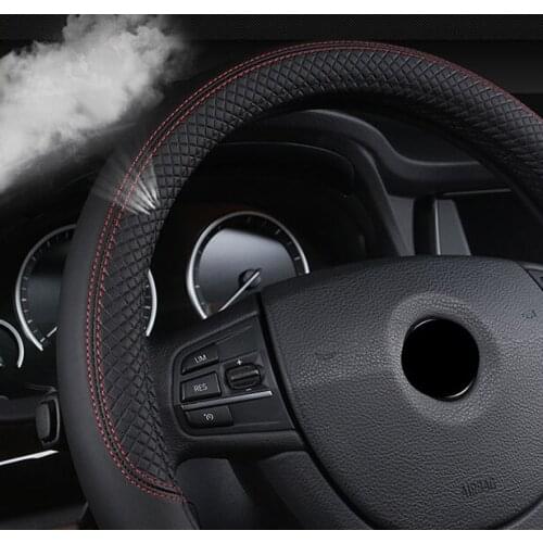 Car steering wheel cover PU leather 38CM anti-skid auto parts for Honda Pilot Insight HR-V CR-V Odyssey Jazz Fit