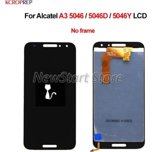 For Alcatel A3 5046 LCD Display Touch Screen Digitizer Assembly No Frame 5.0" For Alcatel 5046D 5046Y lcd Replacement Accessory