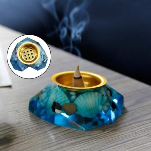 Resin Ocean Theme Incense Cone Burner Mini Censer Chic Table Ash Catcher