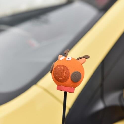 Cool Giraffe Eva Decorative Car Antenna Topper Balls Orange Car Fashion Exterior accessories