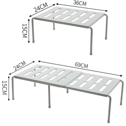 Kitchen Storage Rack Hollow Induction Cooker Microwave Shelf Holder Adjustable Plastic Desktop Storage Stand 2021 New Style