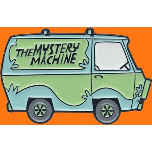 The Mystery Machine Enamel Pins Cute Bus Metal Cartoon Brooch Backpack Hat Bag Collar Lapel Badges Men Women Fashion Jewelry