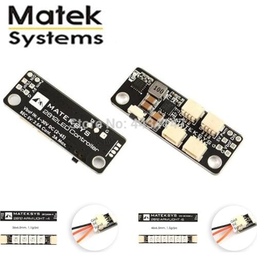 Matek System 2812LED Controller 2-6S LED Control Module w/ 5V BEC / 2812LED Controller & 2812ARM-4 Light 2812ARM-6 Light
